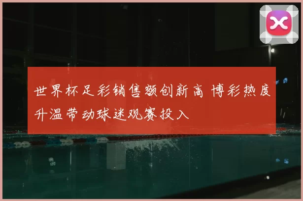 世界杯足彩销售额创新高 博彩热度升温带动球迷观赛投入